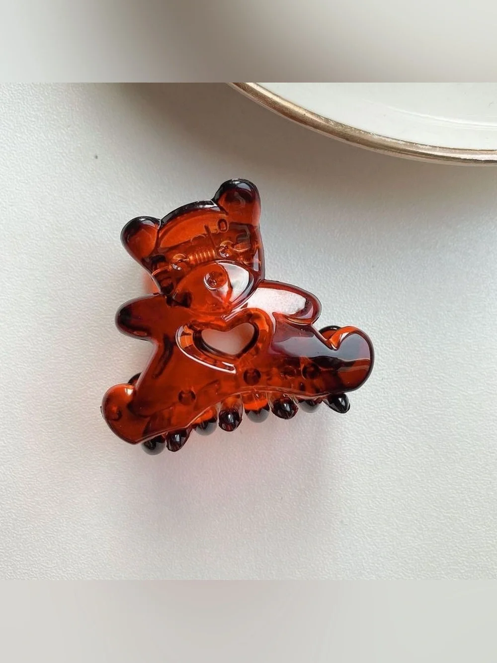Korean Cute Aesthetics Teddy Bear Hair Claws Clip Set of 4